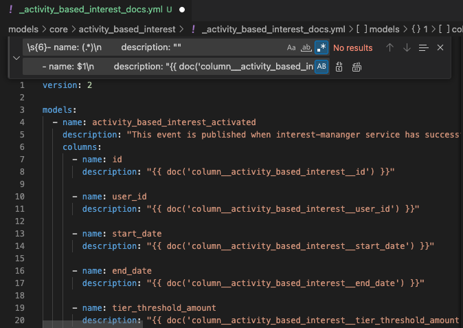 Replace descriptions with dynamic doc blocks Replace descriptions with dynamic doc blocks